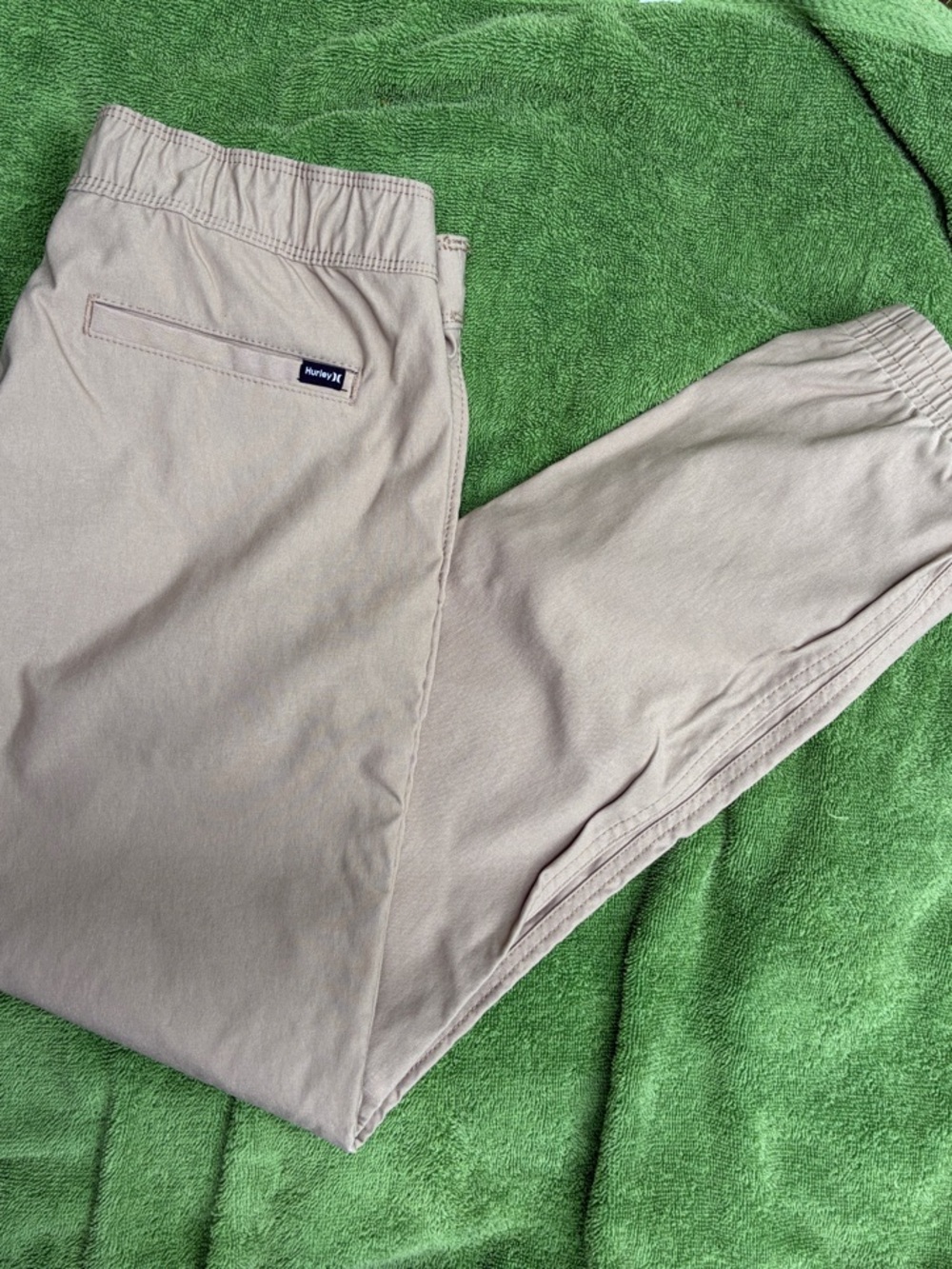 Khaki Men’s Elastic-Waist Casual Pants